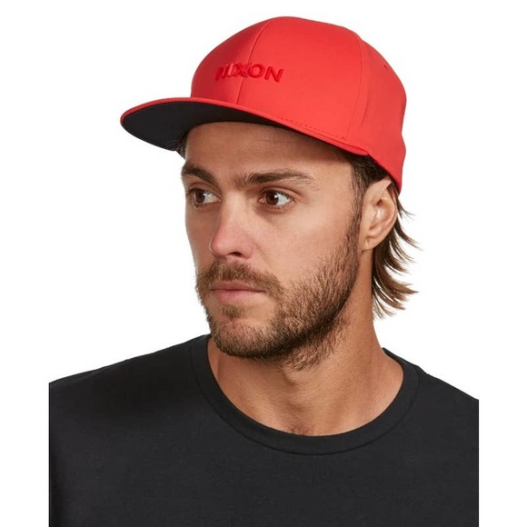 Nixon Men's Delta FF Quick Dry FlexFit Hat Cap - Fire - Picture 4 of 5